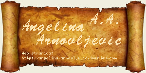 Angelina Arnovljević vizit kartica
